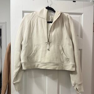 Lululemon Athletica Cream Half-Zip Hoodie